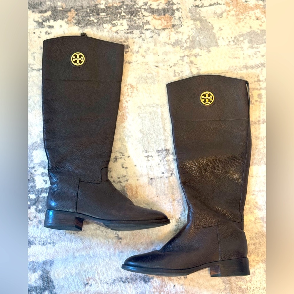 Tory Burch Leather Junction Riding Boots